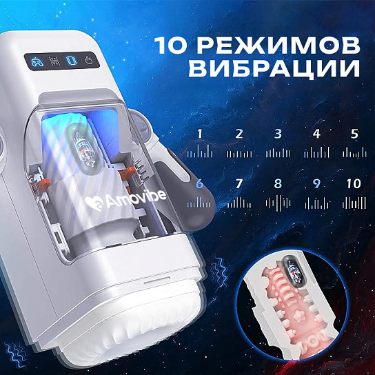 Мастурбатор Amovibe Game Cup интерактивный, белый