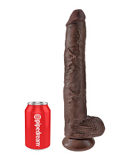 Фаллоимитатор-гигант на присоске Cock King Cock, коричневый