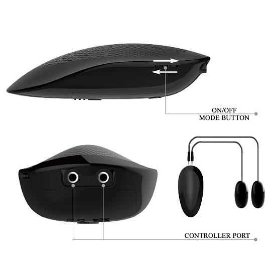 Мастурбатор попка с двумя отверстиями с вибрацией с проводным пультом