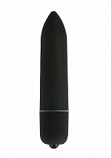 Вибратор-пуля из пластика с бархатистым покрытием POWER BULLET, черный