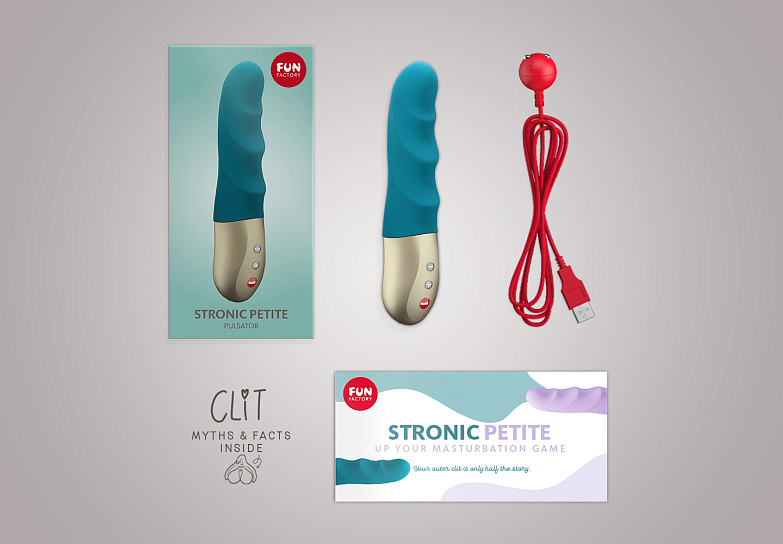 Маленький пульсатор Fun Factory Stronic Petite, морская волна