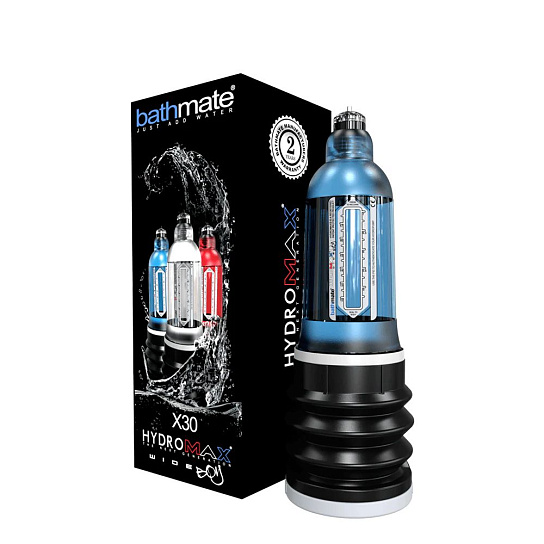 Гидропомпа Hydromax X30 Wide Boy для увеличения пениса, синяя