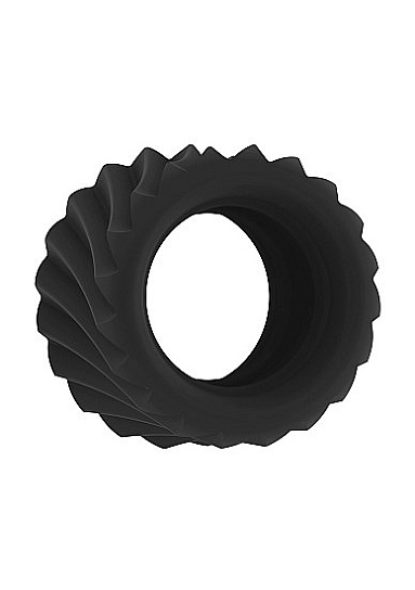 Колечко SONO № 40 Translucent с диагональными зубчиками, черное