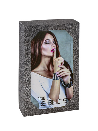 Наручники черные Rosie Black, цвет серебристый