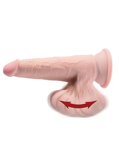 Фаллоимитатор с подвижной мошонкой King Cock Plus 6 Triple Density Фаллоимитатор с подвижной мошонкой King Cock Plus 6 Triple Density