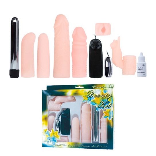 Набор различных насадок с вибромассажером