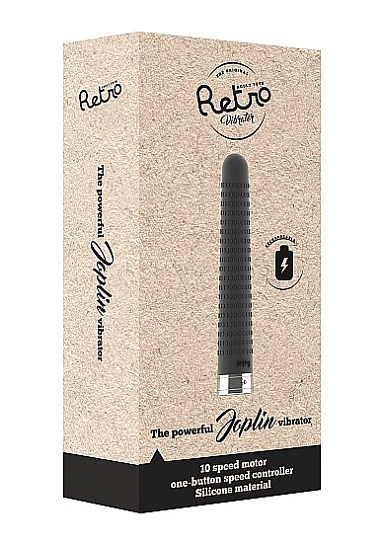 Тонкий мощный вагинальный вибратор Retro Joplin Black