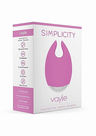 Мини-вибратор VAYLE, 10 скоростей 10.5 см, розовый