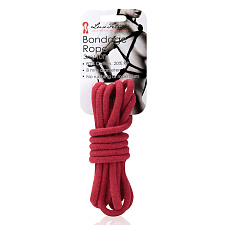 Хлопковая веревка для бондажа и шибари Lux Fetish, 3 м, красная