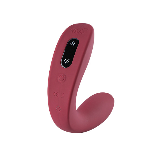 Вибромассажер HERCULES WINE RED с пультом ДУ