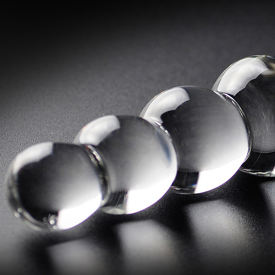 Рельефный стеклянный фаллоимитатор Icicles No.2, прозрачный