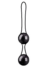 Вагинальные шарики на сцепке PLEASURE BALLS 2, черные