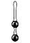 Вагинальные шарики на сцепке PLEASURE BALLS 2, черные
