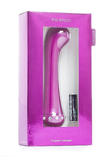 Вибратор THE ZIRCON SILVER оснащено 10 скоростями вибрации, фиолетовый