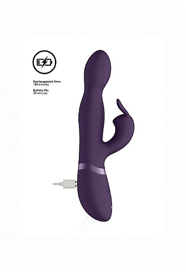 Вибратор-кролик Niva с функцией ротация, фиолетовый