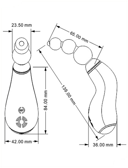 Анальный стимулятор Barbara с вращением шариков