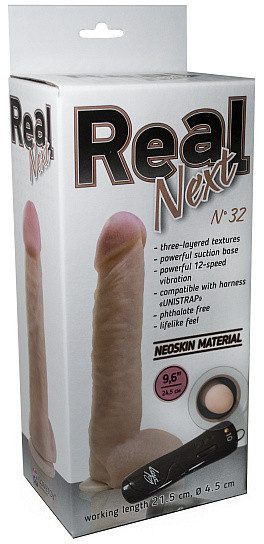Фаллоимитатор с мошонкой REAL NEXT №32, 21,5 см