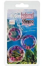 Колечки прозрачные разного размера Magic C-rings, 3 штуки, розовые