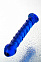 Синий стеклянным фаллос DILDO, 18 см