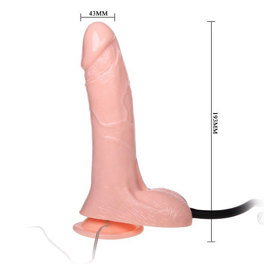 Надувной реалистичный фаллос с грушей Inflatable Realistic Cock, 19 см Надувной реалистичный фаллос с грушей Inflatable Realistic Cock, 19 см