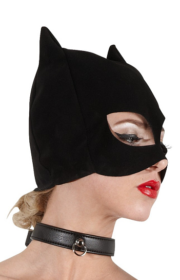 Полушлем-маска кошки Katzenmaske, черная
