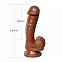 Реалистичный фаллоимитатор Big Glans Dong, коричневый
