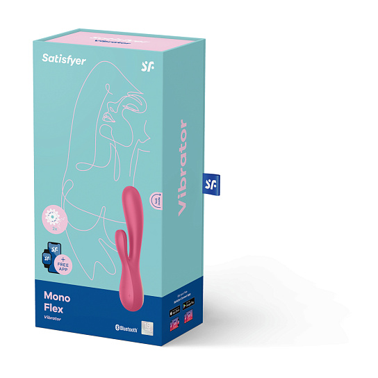 Вибромассажер Satisfyer Mono Flex с управлением через приложение, красный