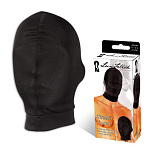 Плотная глухая черная маска на голову Lux Fetish