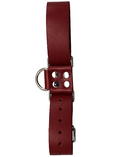 Наручники с полукольцом универсального размера, красные