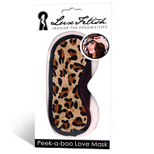 Маска на глаза Peek-A-Boo Love Mask, леопардовая