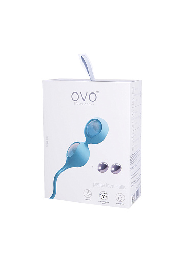 Вагинальные шарики OVO L1A, голубые