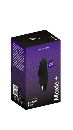 Вибратор в трусики We-Vibe Moxie+ с приложением и пультом, черный
