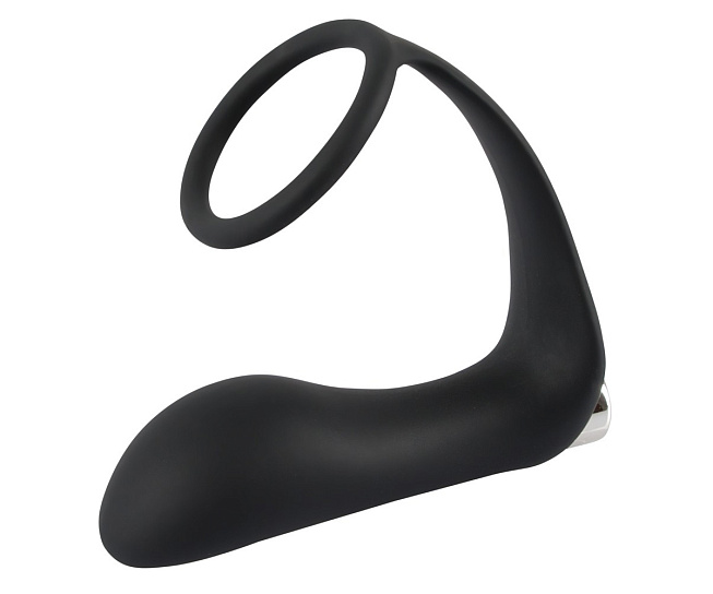 Виброкольцо с анальной пробкой ORION