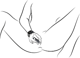 Вибронасадка на палец Touche с пультом управления, черная, р-р S, 8 см