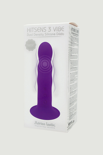 Фалломитатор с вибрацией Adrien Lastic Hitsens 3 18.2 см, фиолетовый
