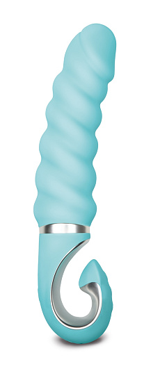 Анатомический витой вагинальный вибратор Gjack 2, бирюзовый