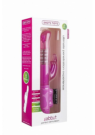 Вибратор с режимами вращения ствола RECHARGEABLE, розовый