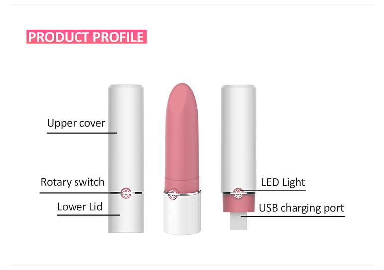 Мини-вибратор Magic Motion Magic Lotos в виде губной помады