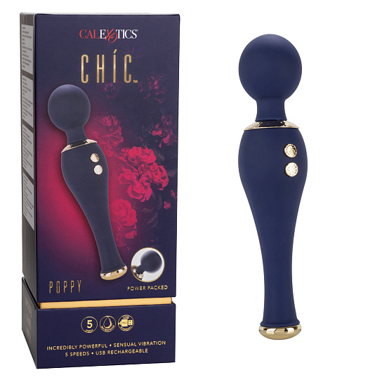 Вибромассажер с подвижной головкой CHIC POPPY WAND