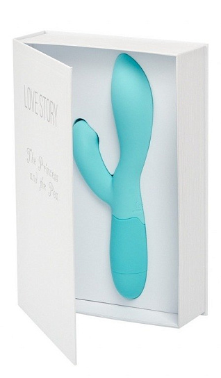 Двойной женский вибратор The Princess, 20,5 см, голубой