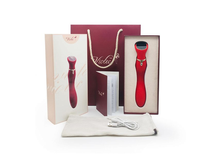 Красивый вибростимулятор Viotec MIRACLE CHANCE, красный