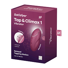 Вибростимулятор с функцией "жидкий воздух" Tap & Climax 1 Satisfyer, красный