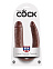 Фаллос двухголовый большой U-Shaped Large Double Trouble 17.8 см, коричневый
