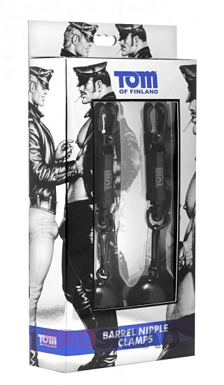 Зажимы на соски с грузиками Tom of Finland, черные
