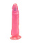 Фаллоимитатор гладкий на присоске, розовый Love Toy, 17 см