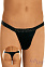 Мужские стринги SoftLine из сверкающей ткани черные, S/L