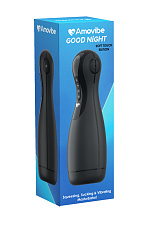 Инновационный мастурбатор Amovibe Good night (soft-touch) с имитацией орального секса, черный