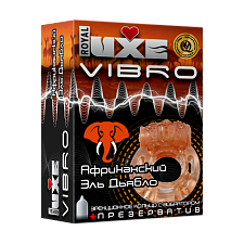 Виброкольцо с батарейкой + 1 презерватив Африканский Эль Дьябло