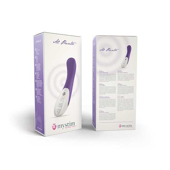 Силиконовый вибратор AL PUNTO с электростимуляцией, фиолетовый