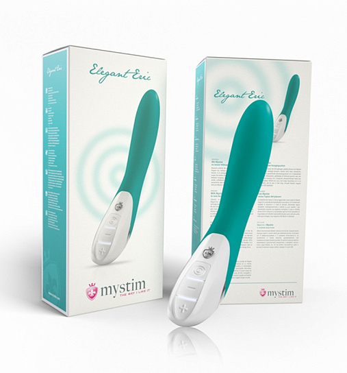 Вибратор сочетающий вибрации и электрическую стимуляцию ELEGANT ERIC, зеленый